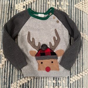 Mud Pie, Toddler reindeer sweater, Like new